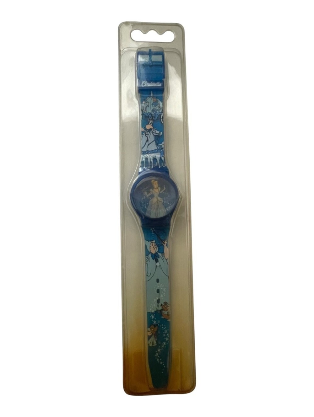 Disney Cinderella Fairy Godmother Jaq Gus Watch New in Package Blue Vintage